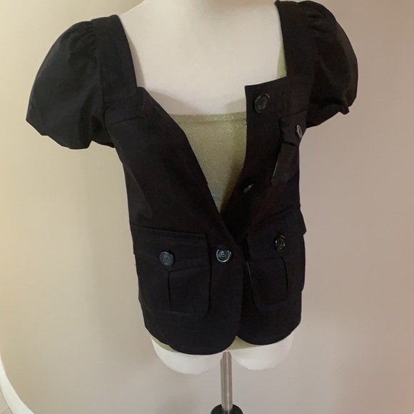 MarcJacobs Black Polished Cotton Jacket 2. NWOT - Picture 6 of 6